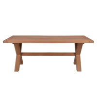 East India Teak Alexander Cross Leg Table front view