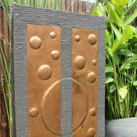 Bubble Copper Wall Fountain Grey Top detail