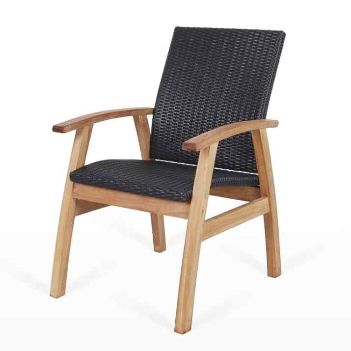 Flinders wicker chair in charcoal