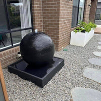 Galleria Imports Luna Ball Fountain Large Charcoal exterior