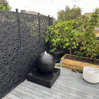 Galleria Imports Luna Ball Fountain Large Charcoal deck