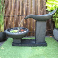 Single Wave Fountain by Galleria Imports in charcoal