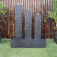 Galleria Imports Triple Ripple Fountain in charcoal front view