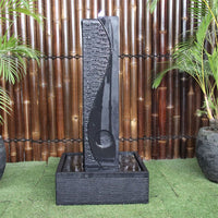 Galleria Imports Ying Yang Fountain in charcoal front view