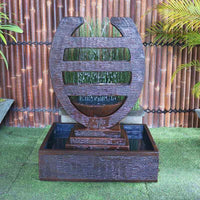 Harp Fountain Rust Front View