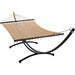 12ft Steel Arc Hammock Stand Caribbean Polyester Rope Hammock