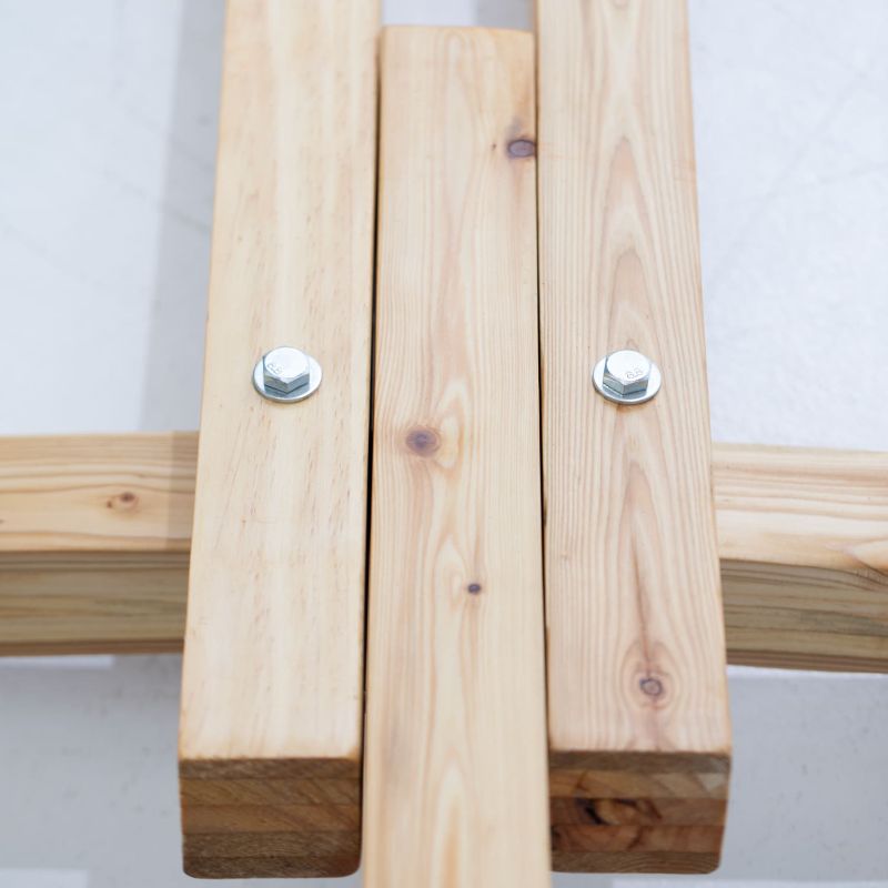 12ft Wooden Arc Stand in Natural Bottom