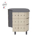 Aluvy Jean Basalt Outdoor Storage Cabinet Right Champagne in White Background