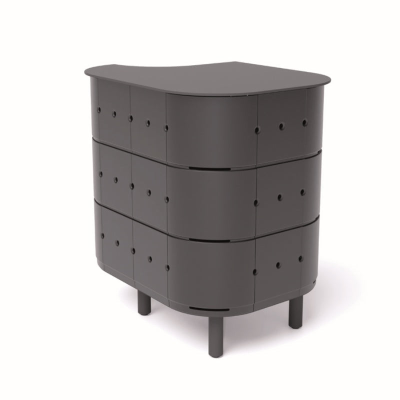 Aluvy Jean Basalt Outdoor Storage Left Cabinet Anthracite in Full View