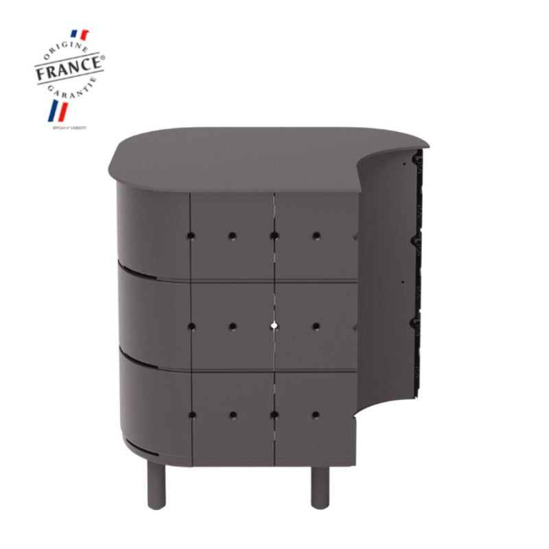 Aluvy Jean Basalt Outdoor Storage Left Cabinet Anthracite