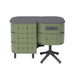 Aluvy Jean Basalt Outdoor Storage Cabinet Kaki with Fire pit in white background