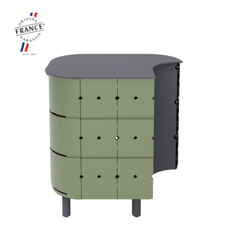 Aluvy Jean Basalt Outdoor Storage Left Cabinet Kaki