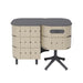 Aluvy Jean Basalt Outdoor Storage Cabinet Left complete set in Champagne in White Background