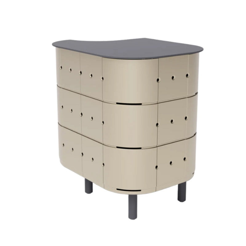 Aluvy Jean Basalt Outdoor Storage Cabinet RIght Front View