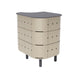Aluvy Jean Basalt Outdoor Storage Cabinet Right Champagne Full View in White Background
