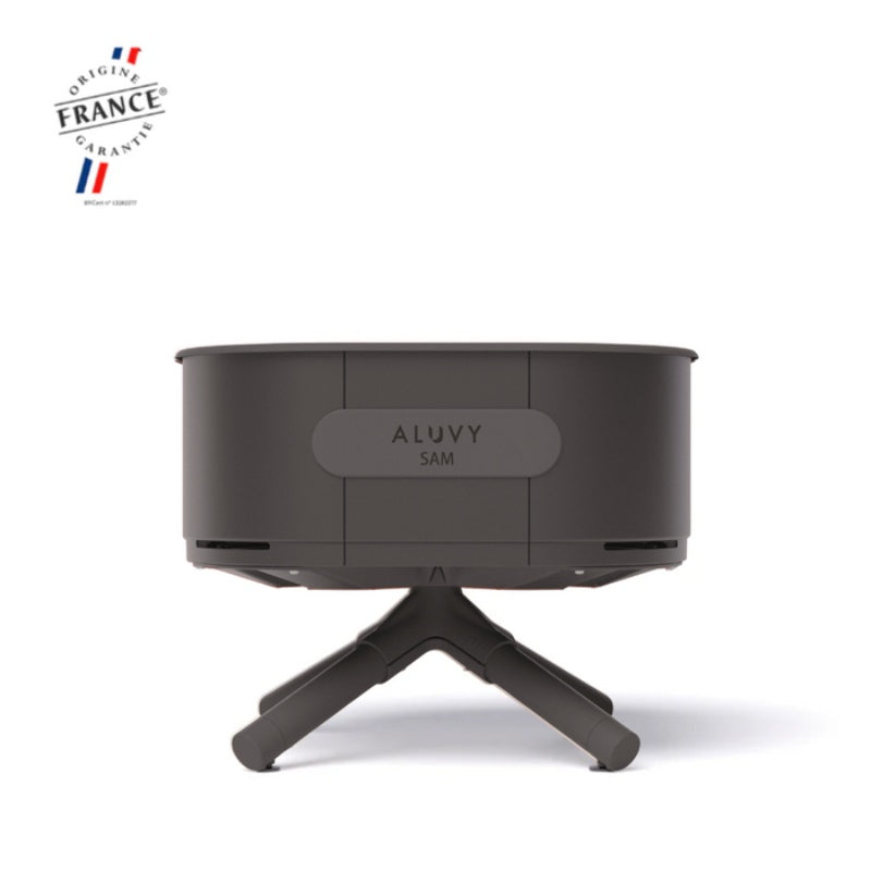 ALUVY SAM Low Brazier Anthracite Front View with White Background