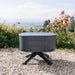 ALUVY SAM Low Brazier Anthracite outdoor on Pebbles