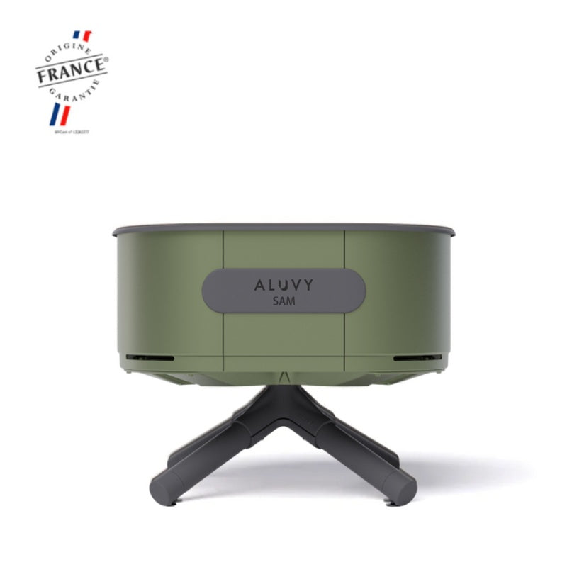 ALUVY SAM Low Brazier Kaki with white background