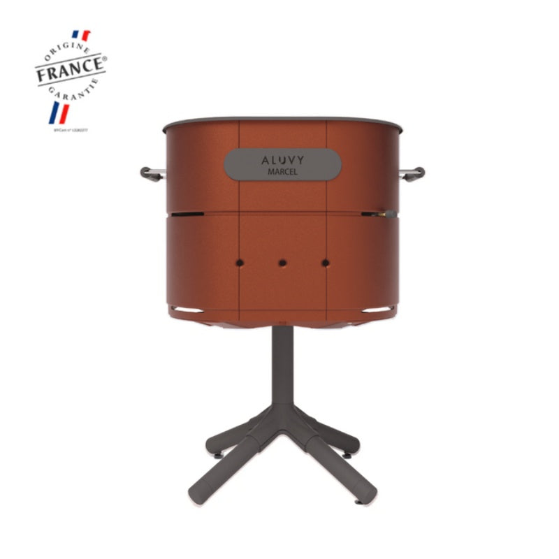 ALUVY MARCEL Basalt Charcoal Barbeque Terracotta  full view
