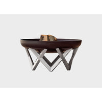 Alfred-Riess Curonian Steel Fire Pit Medium Front view on White Background