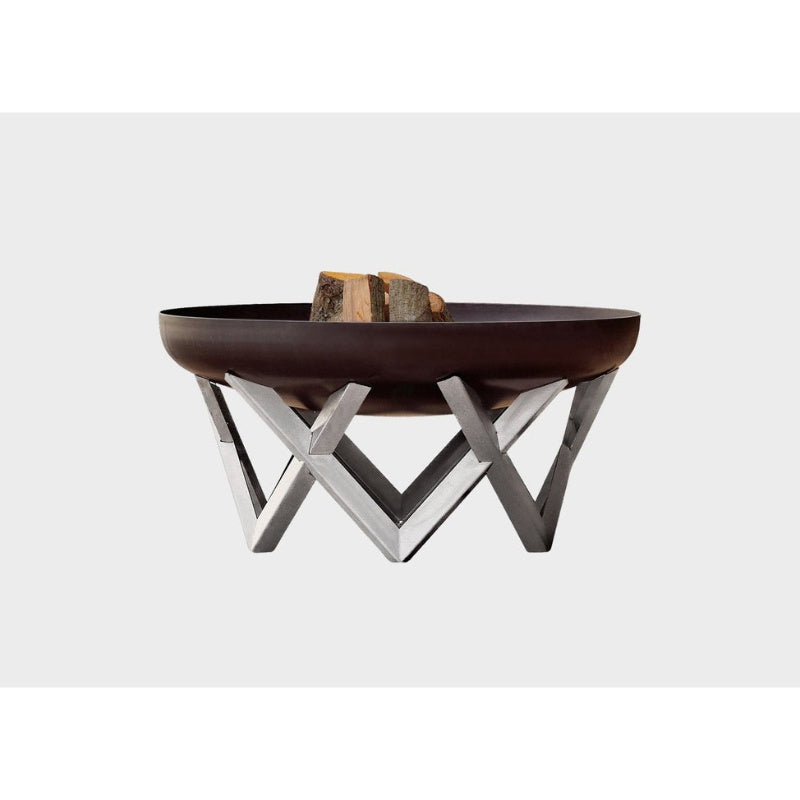 Alfred-Riess Curonian Steel Fire Pit Medium Front view on White Background