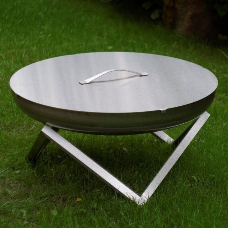 Alfred Riess Darvaza Stainless Steel Fire Pit Large with Cover