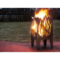 Alfred Riess Fairy Tales Brazier Basket Flame at night with flames