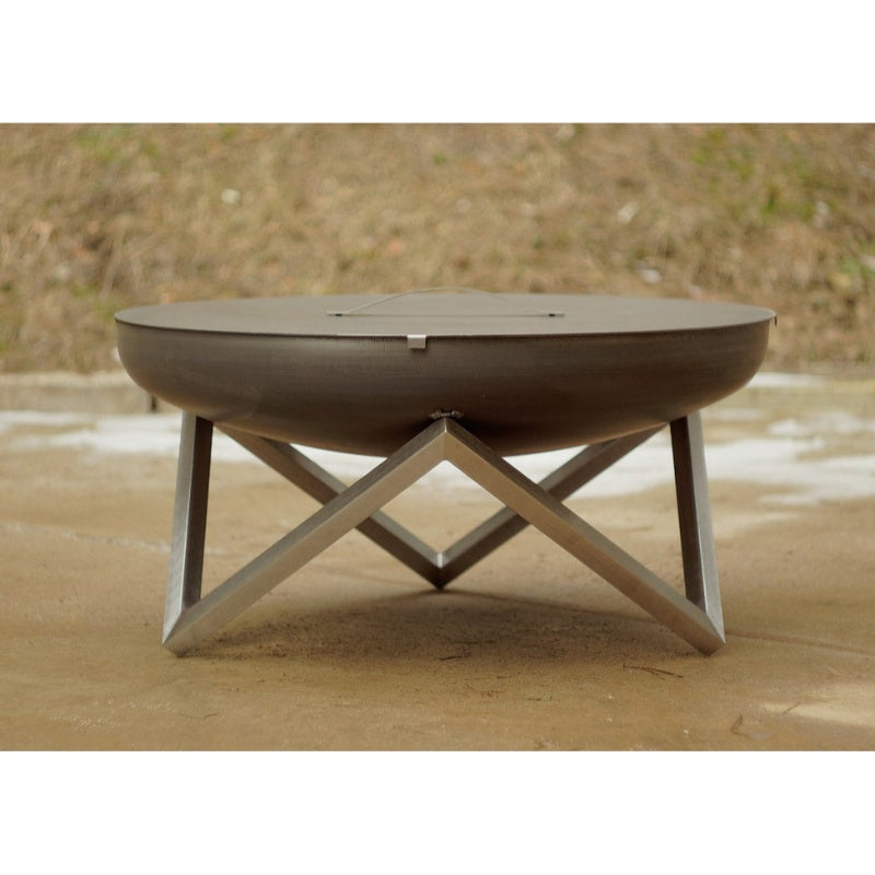 Alfred Riess Fire Pit Cover Large Stainless Front View