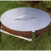 Alfred Riess Fire Pit Cover Medium Stainless on Grass