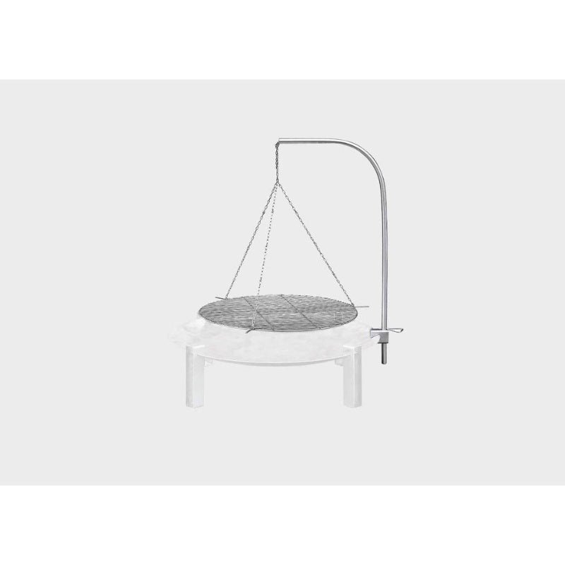 Alfred Riess Fire Pit Grill Grates Hanging Large for Stromboli in White Background
