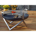 Alfred Riess Fire Pit Grill Grates With Handles Large assembled with the fire pit on wooden deck