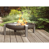 Alfred Riess Gunnuhver Steel Fire Pit Large With Flame outdoor