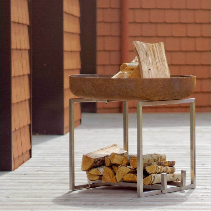 Alfred-Riess Hekla Steel Fire Pit Medium with Brick wall 
