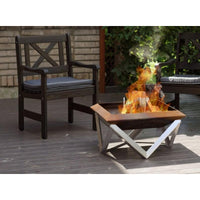 Alfred Riess Kubas Steel Fire Pit Medium with Flame
