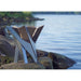 Alfred Riess Lotus Stainless Steel Brazier Large on a rock near water