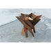 Alfred Riess Lotus Stainless Steel Brazier Large Rust on Ice