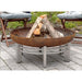 Alfred-Riess Namafjall Steel Fire Pit Large Rust with Wood