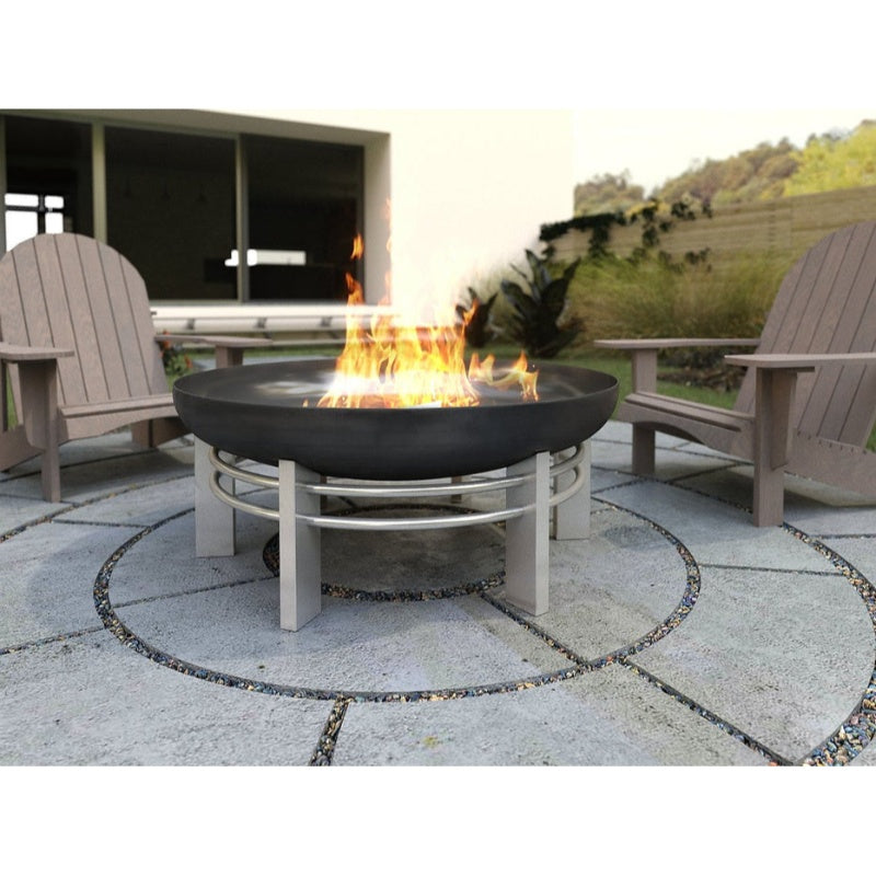 Alfred-Riess Namafjall Steel Fire Pit Large with flame