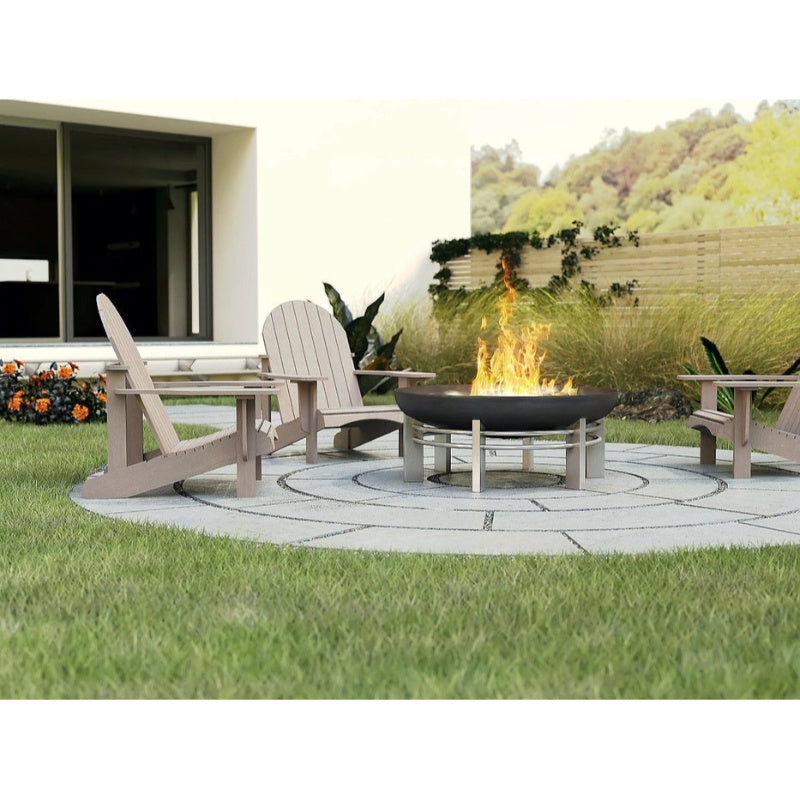 Alfred-Riess Namafjall Steel Fire Pit Large in Backyard