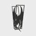 Alfred Riess Steel Log Rack Flame full view with White background