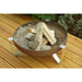 Alfred Riess Tashkooh Steel Fire Pit Medium with wood Top View