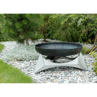 Alfred-Riess-Yanardag Steel Fire Pit Medium Balck on Pebbles