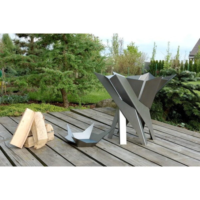 Alfred Riess Lotus Stainless Steel Brazier