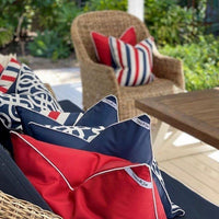 Amalfi Navy and Red Cushion Cover Lifestyle