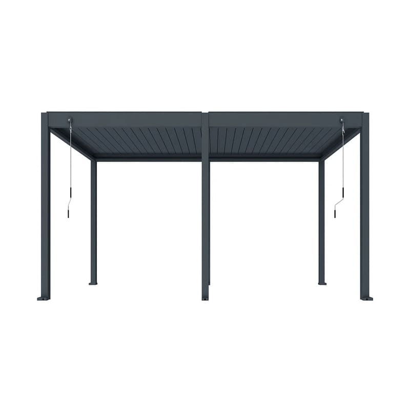 Luxi Living Atlantic Manual Freestanding Louvre Roof Aluminium Pergola 5.9x 3m