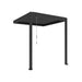 Luxi Living Atlantic Manual Wall Mounted Louvre Roof Aluminium Pergola - 2.6 x 2.4m black pergola angular view.