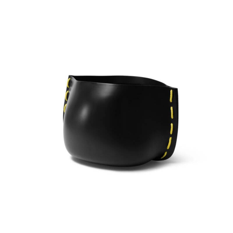 Blinde Design Stitch 100 Concrete Planter Graphite Yellow