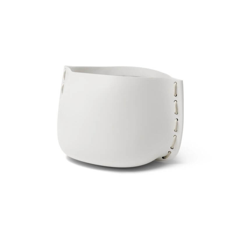Blinde Design Stitch 125 Concrete Planter Stone White