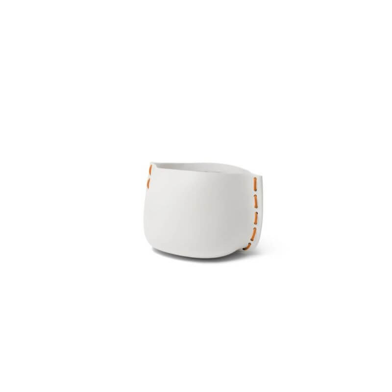 Blinde Design Stitch 25 Concrete Planter Stone Orange Stitch