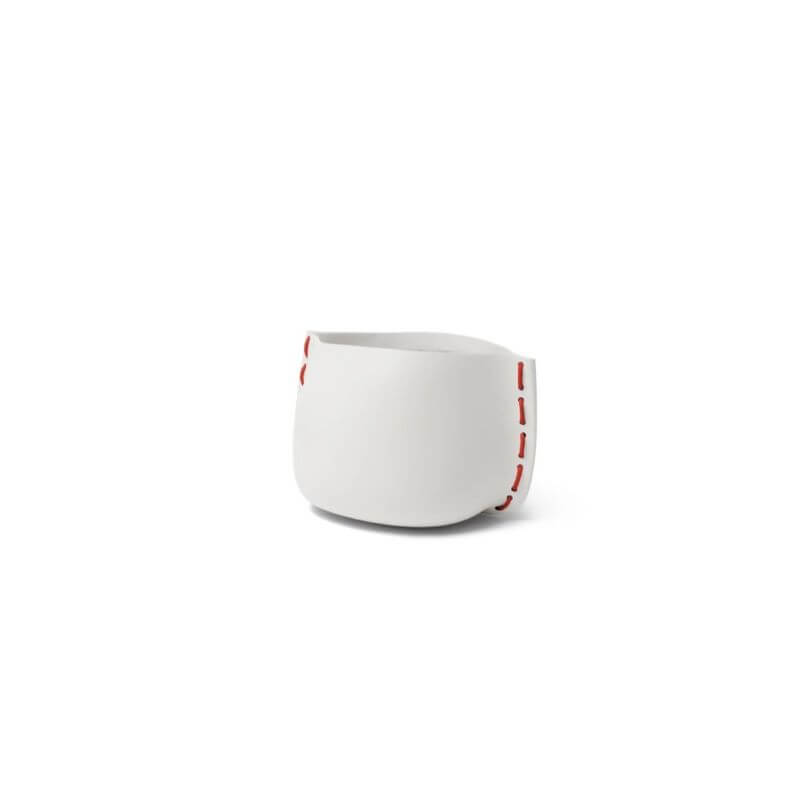 Blinde Design Stitch 25 Concrete Planter Stone Red Stitch